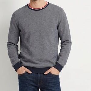 Ted Baker London Blue Dotted Cotton Blend Pullover Sweater Large